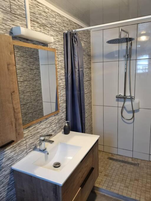 Charmant Logement A L'Ermitage Les Bains ลาซาลีน เลอแบ็ง ภายนอก รูปภาพ